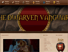 Tablet Screenshot of dwarvenvanguard.com
